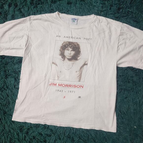 Vintage 1994 Jim Morrison The Doors An American Poet T-Shirt Uniflex USA Size L - Picture 1 of 5
